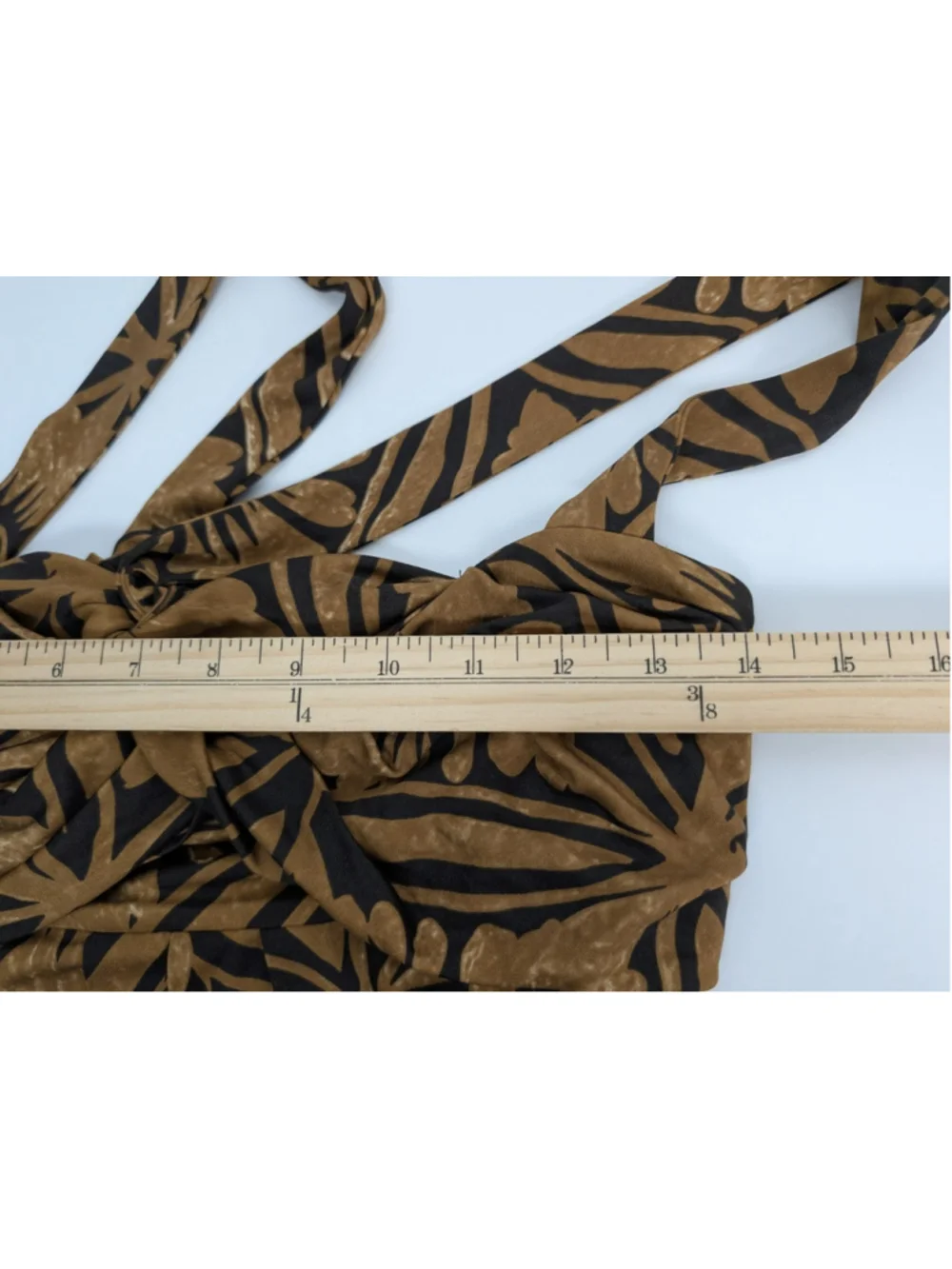 Vintage Diane Von Furstenberg Knit Silk Tonga Midi Wrap Dress Tan Brown Sz 6
